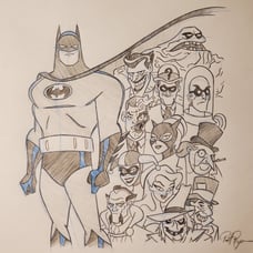 Batman Animated series drawing sketch