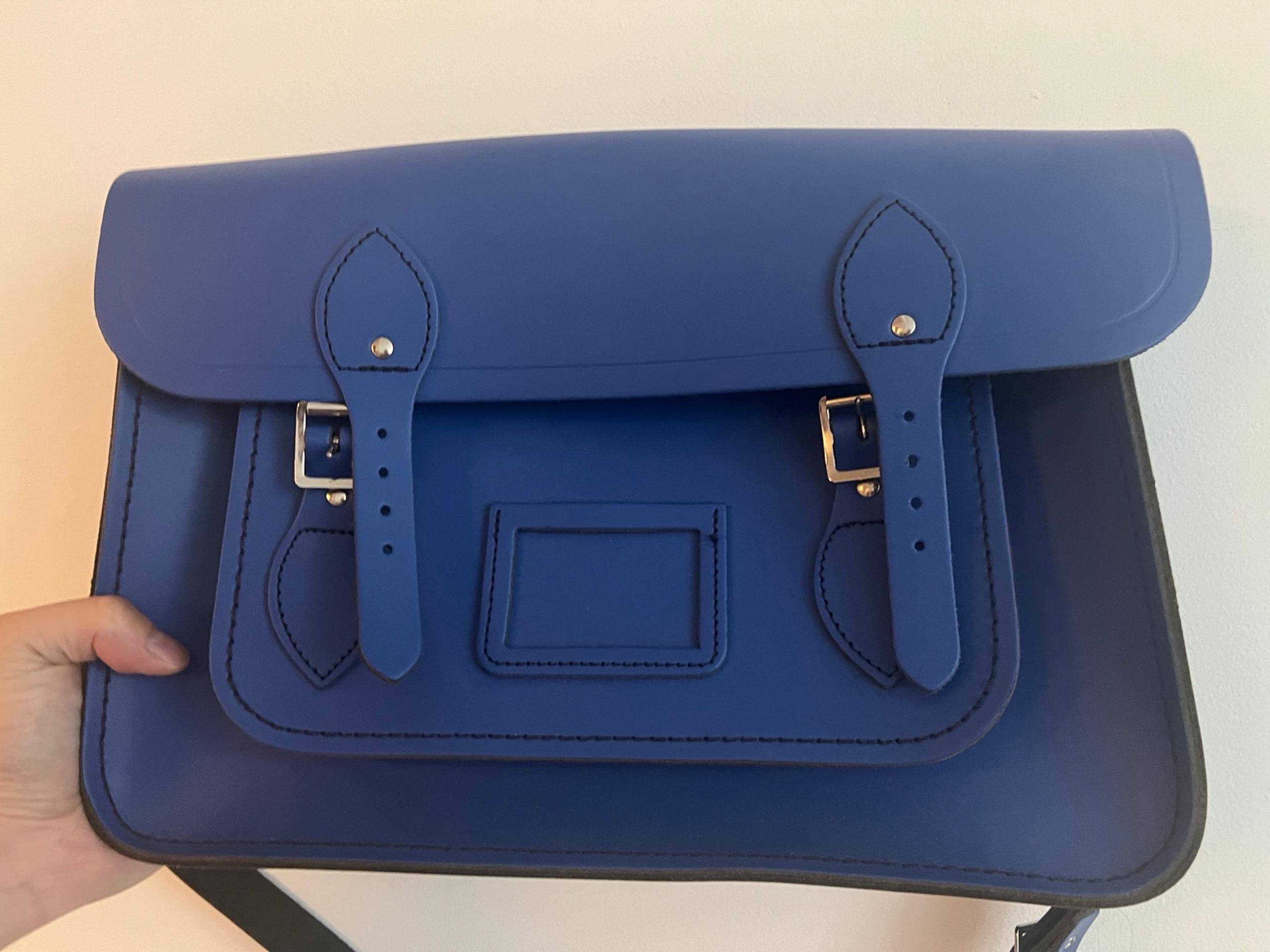 Blue cambridge satchel bag