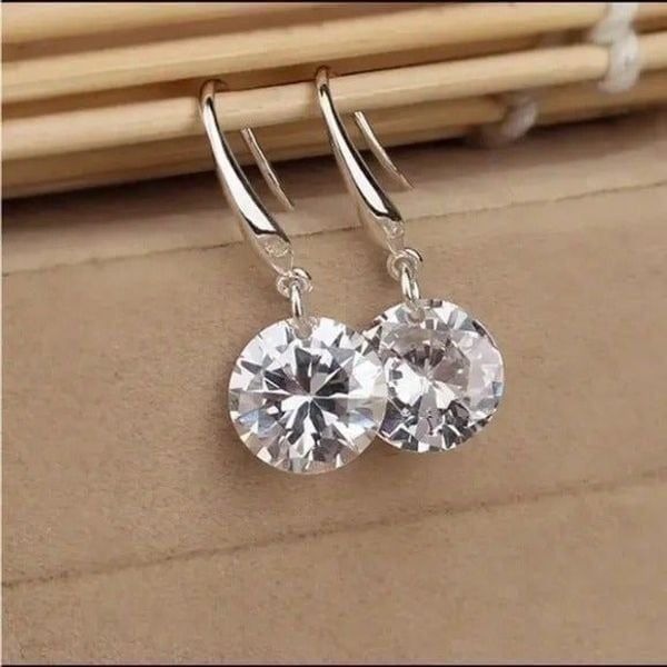 NEW 1 Carat Sterling Silver Earring