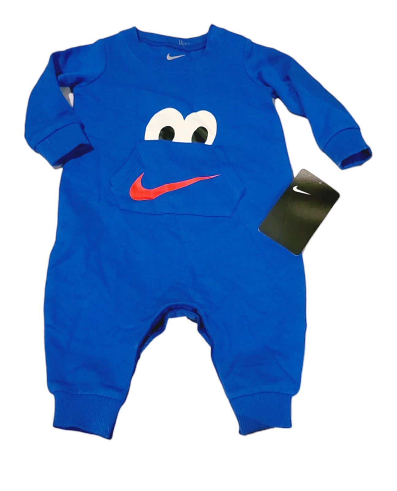 Nike Baby Romper 1 Piece Blue Cookie Monster New With Tags RARE 3 Months