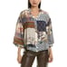 NWT Fate Patchwork Oversized Tunic Top Balloon Ruffled Sleeve Boho Cottage L