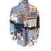 NWT Fate Patchwork Oversized Tunic Top Balloon Ruffled Sleeve Boho Cottage L
