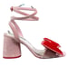 ASOS X Hello Kitty Women's Velvet Bow Pink Sandal Size 5 US 7