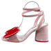 ASOS X Hello Kitty Women's Velvet Bow Pink Sandal Size 5 US 7