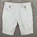 Polo Ralph Lauren Shorts Men 32 White Striped Linen Blend Buckle Back Preppy