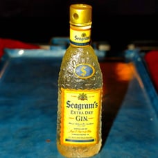 Vintage~ UNUSUAL Seagram's extra dry gin pendant 3in