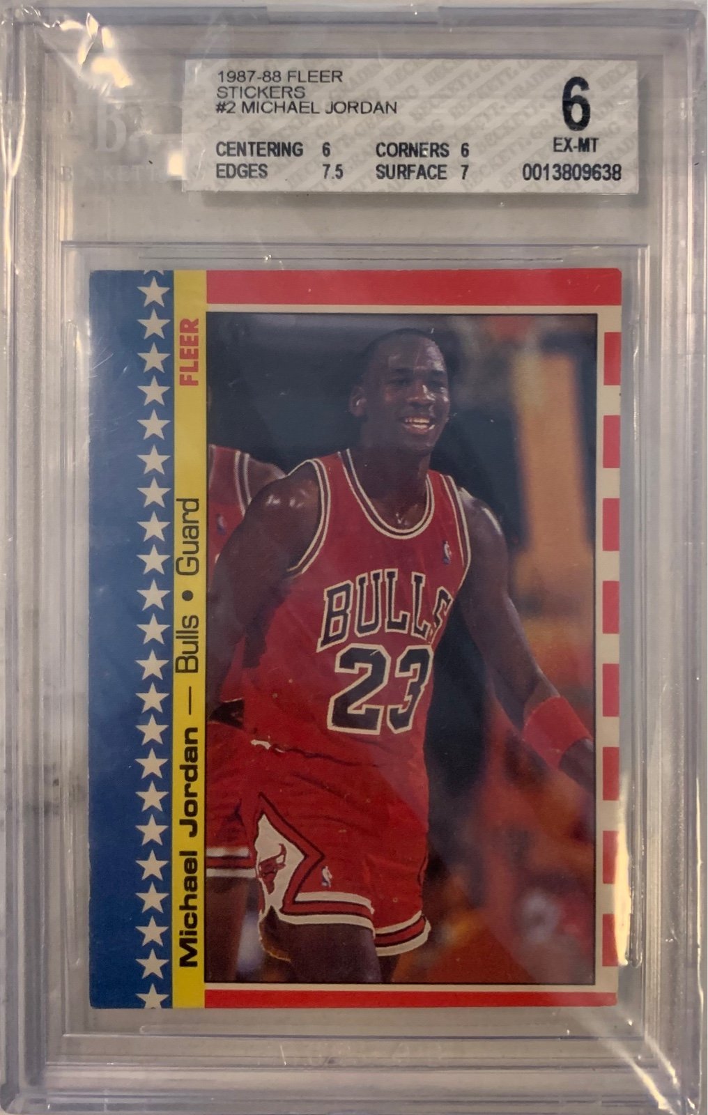 1987-1988 Michael Jordan Fleer Sticker