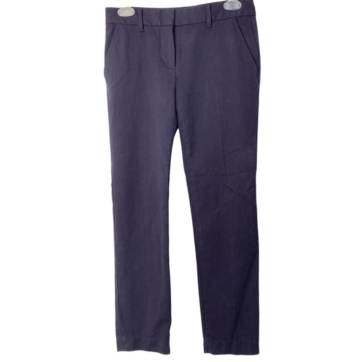 Tory Burch Skinny Pant Navy Wool Crop Size 0 GUC