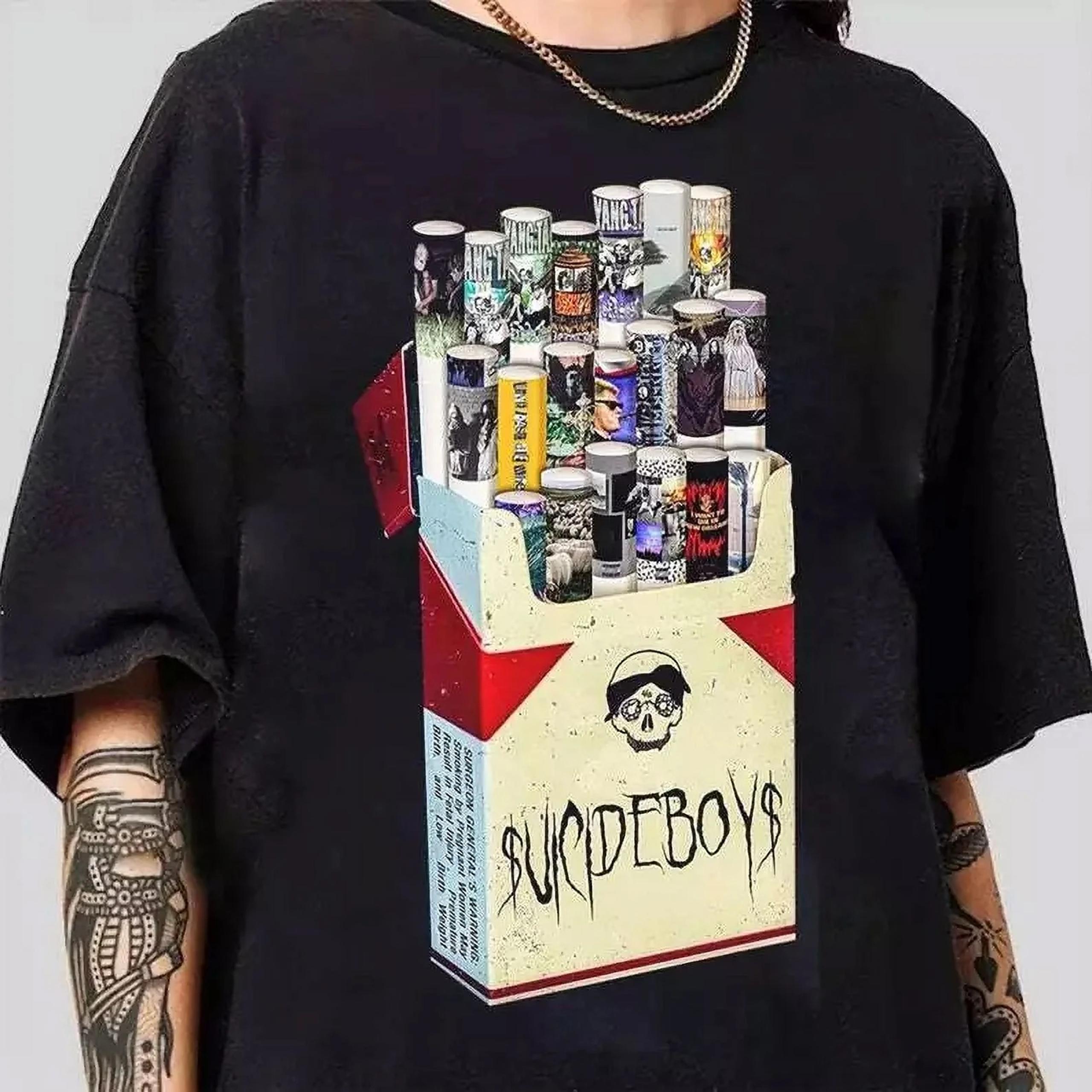 Suicideboys Cigarette Print Short Sleeve T-Shirt,  Same Day Free Shippping!!