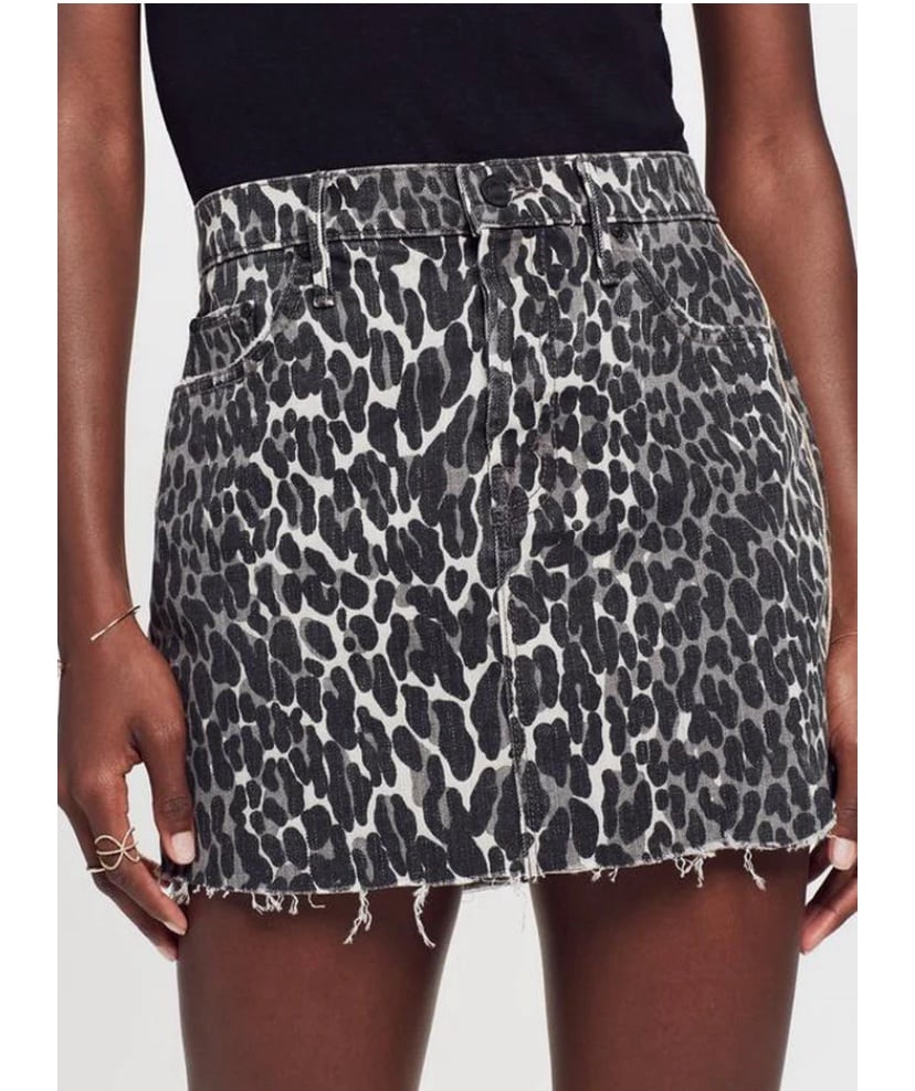 MOTHER The Vagabond Mini Fray Skirt Spot On 31