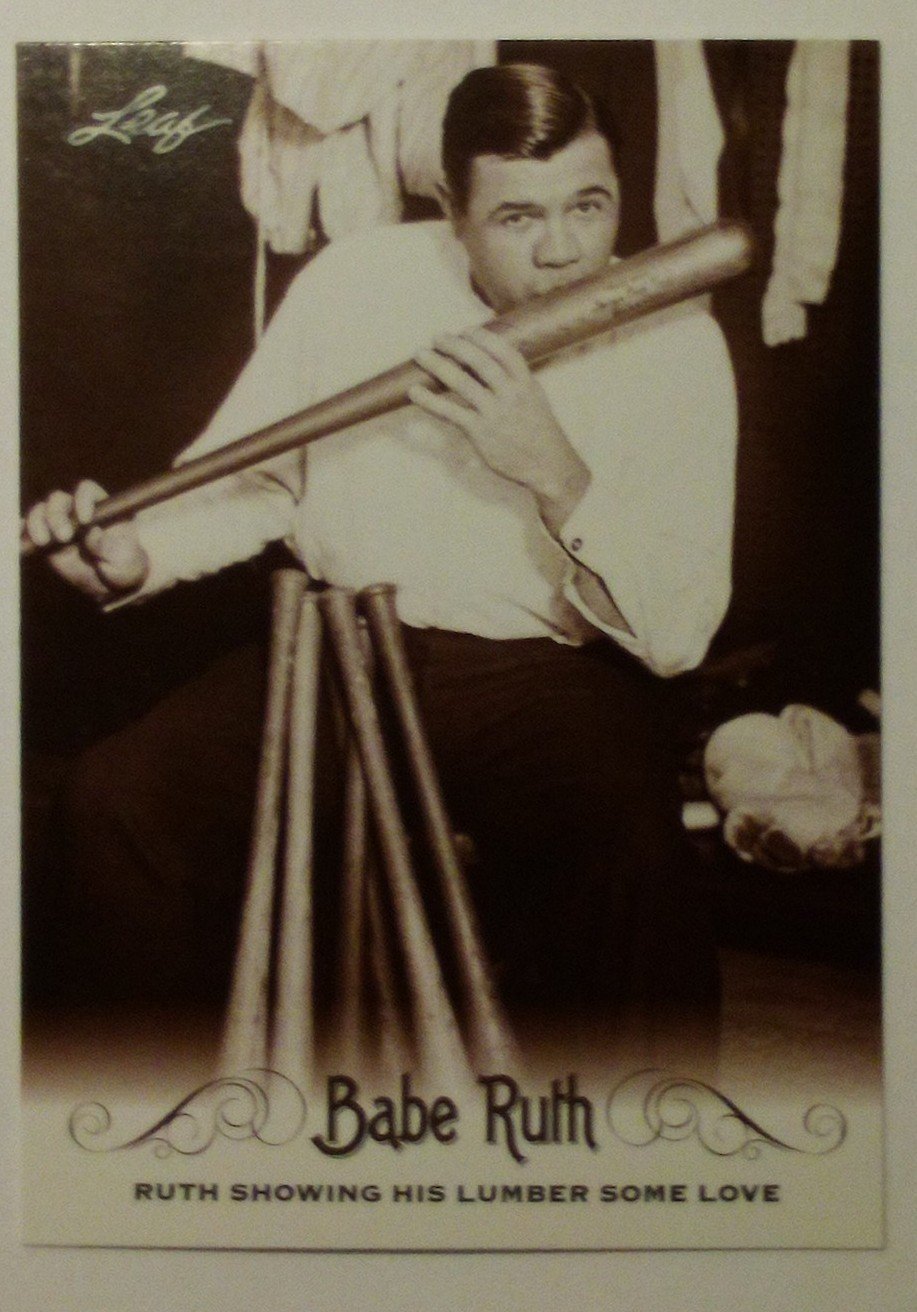 2016 Leaf Babe Ruth Baseball Card No.68 Rare VG+ Cares For His Lumber Bat Kiss