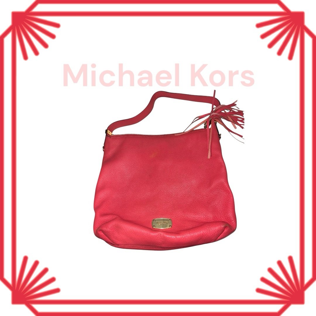Michael Kors Bedford Orang/Red Leather Hobo Bag