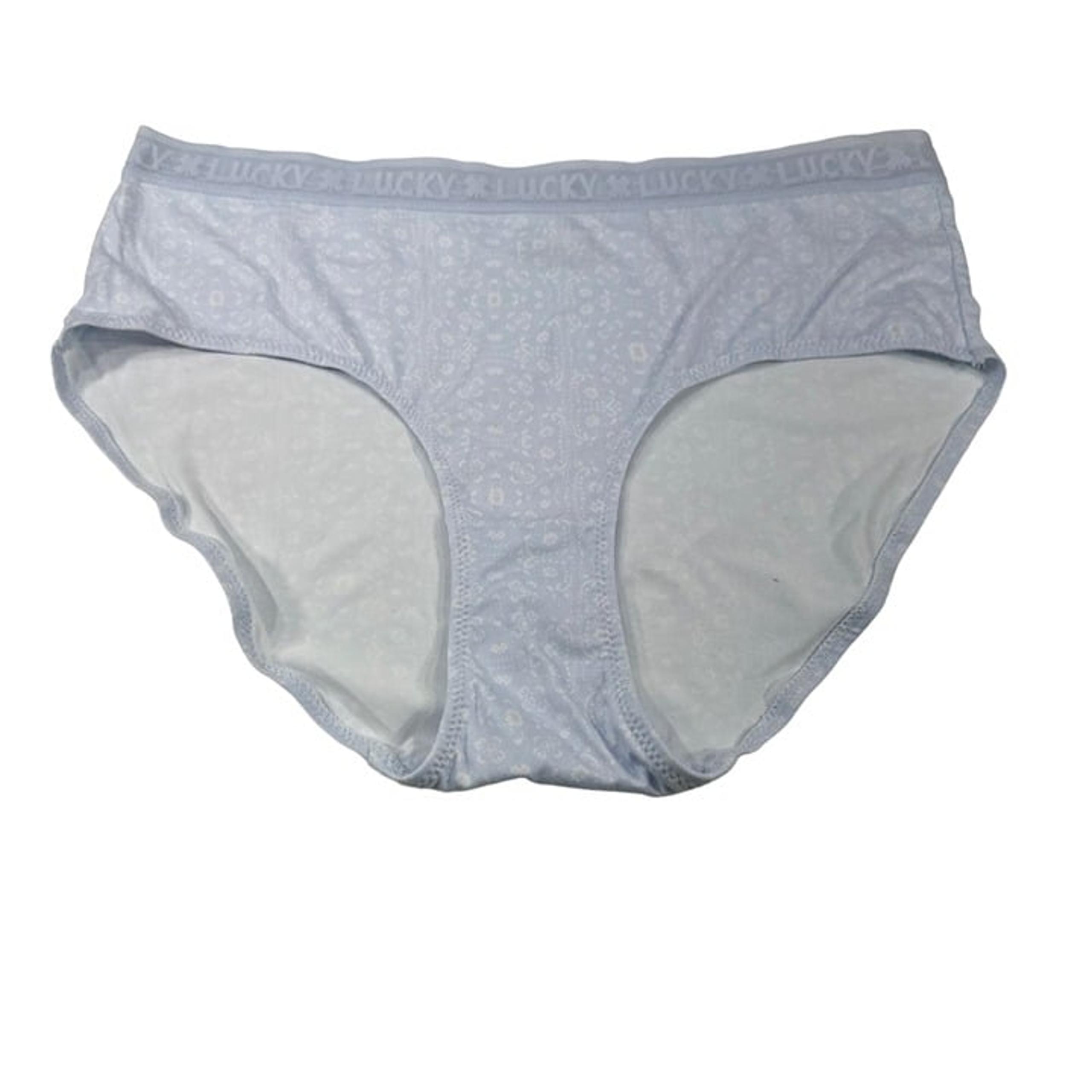 Lucky Brand Women's Size 1X Panty Brief Hi Cut Floral Blue  New Without Tags