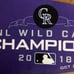 Colorado Rockies MLB Baseball NL Wild Card Champions 2018 collectible souvenir