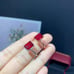 Emerald Cut Ruby Ring, Natural Ruby Gemstone Ring, Women's Ruby Ring 6x8mm