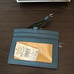 NWT MICHAEL KORS Jet Set Travel Saffiano Leather Card Case Lanyard Pale Blue