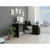 Axis Modern L-Shaped Computer Desk with Open & Closed Storages -Black