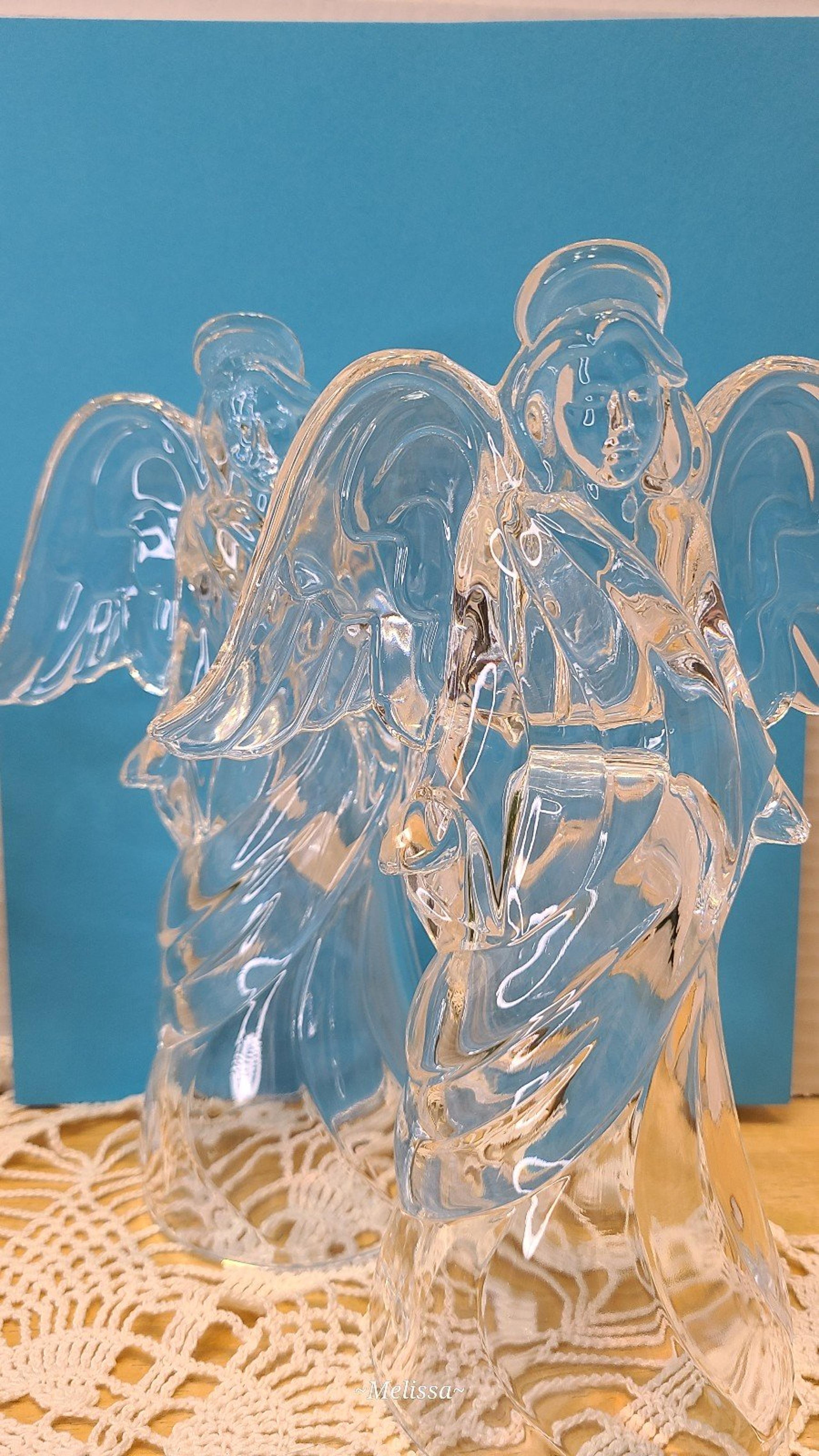 Princess House Crystal Angel Candle Holders. 2