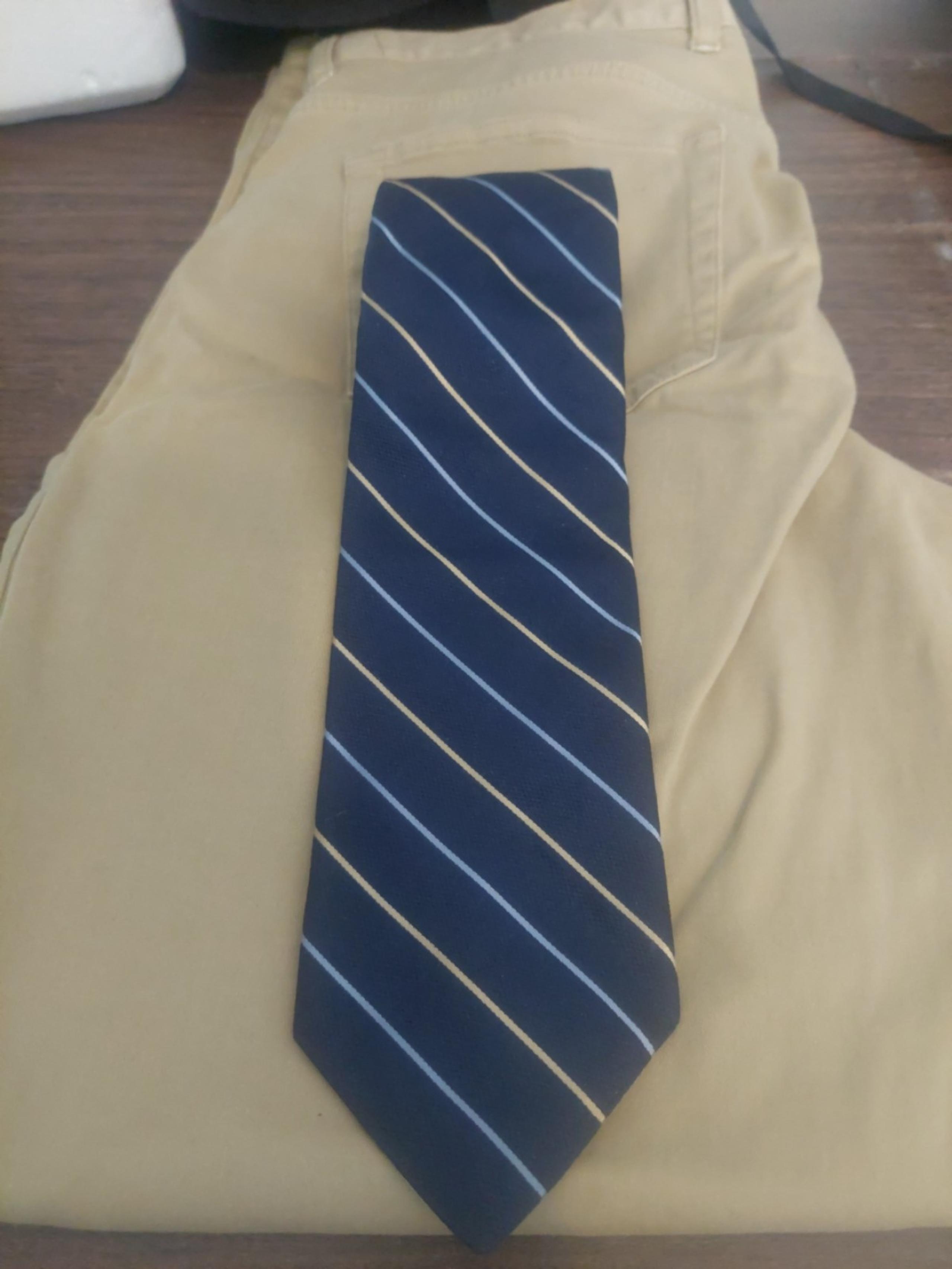 Mens Nautica Striped 100% Silk Necktie
