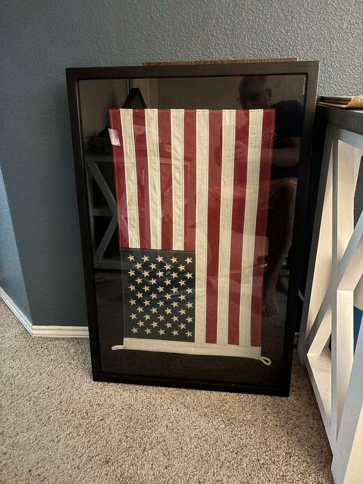 Restoration Hardware Shadow Box American Flag