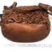 Vilenca Holland Woven Leather Crossbody Shoulder Bag Cognac Tied Knotted Braided