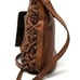 Vilenca Holland Woven Leather Crossbody Shoulder Bag Cognac Tied Knotted Braided