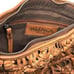 Vilenca Holland Woven Leather Crossbody Shoulder Bag Cognac Tied Knotted Braided