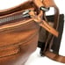 Vilenca Holland Woven Leather Crossbody Shoulder Bag Cognac Tied Knotted Braided