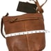 Vilenca Holland Woven Leather Crossbody Shoulder Bag Cognac Tied Knotted Braided
