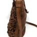 Vilenca Holland Woven Leather Crossbody Shoulder Bag Cognac Tied Knotted Braided