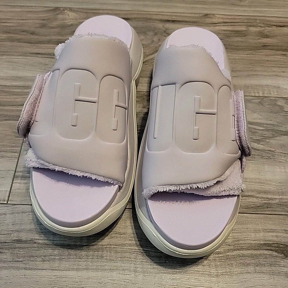 Ugg La Alto Slide Platform Sandals Womens 9 Lavender Slip On NWOB