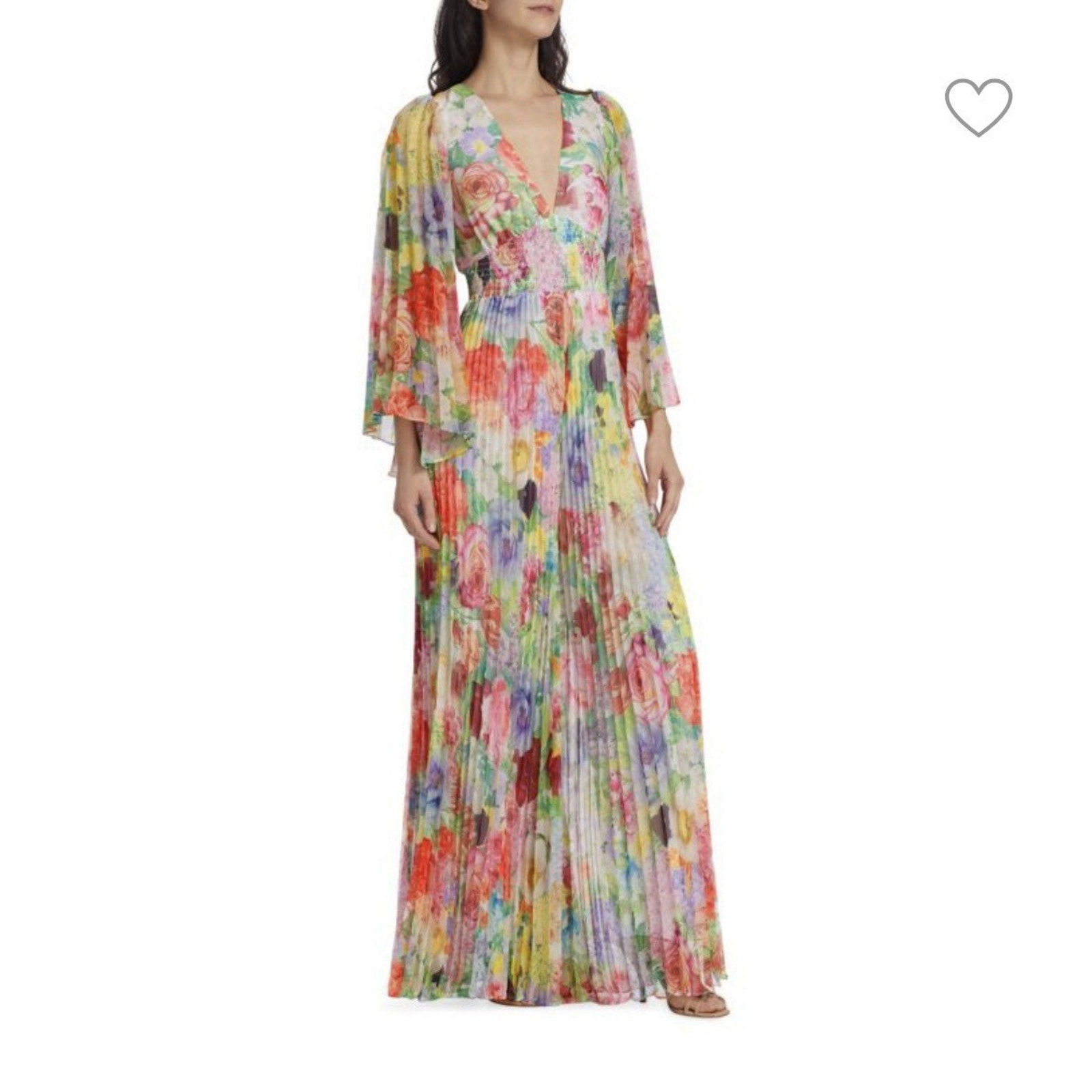 Alice + Olivia Bennet Pleated Jumpsuit Dawn Floral Size 4 Orig 695