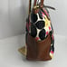 Fossil Mimi Black Floral Tote Leather Shoulder Bag EUC