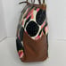 Fossil Mimi Black Floral Tote Leather Shoulder Bag EUC