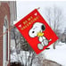 Snoopy Peanuts Be My Valentine! Applique Outdoor Standard Flag Banner 28 X 40