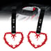 NEW 2PCS BARBED WIRE RED JDM TSURIKAWA RING Black Handle Strap Drift Charm