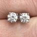 10k White Gold 1 Carat Moissanite Diamond Stud Earrings