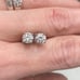 10k White Gold 1 Carat Moissanite Diamond Stud Earrings