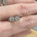 10k White Gold 1 Carat Moissanite Diamond Stud Earrings