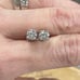 10k White Gold 1 Carat Moissanite Diamond Stud Earrings
