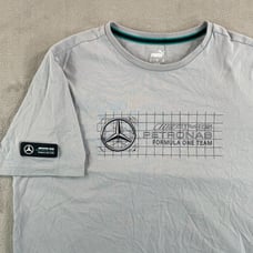 Mercedes-Benz AMG Petronas Formula One Team Official T Shirt Men XL Grey F1