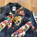 Y2K Japanese Kimono Aloha Shirt Fukuwauchi Camp Collar Skulls Silk Small