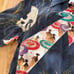 Y2K Japanese Kimono Aloha Shirt Fukuwauchi Camp Collar Skulls Silk Small