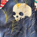 Y2K Japanese Kimono Aloha Shirt Fukuwauchi Camp Collar Skulls Silk Small