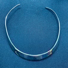Vintage Mexico Sterling Silver Choker Necklace, 27g