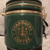 Vintage green Starbucks coffee container