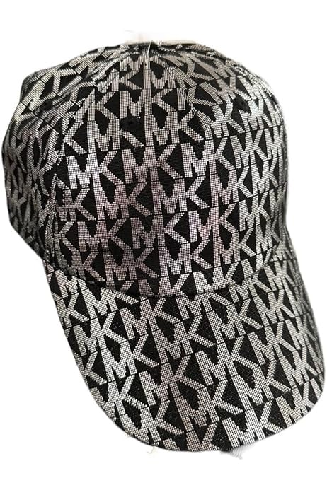 Michael Kors MK Signature Hat Logo Print Stretch Cotton Baseball Cap