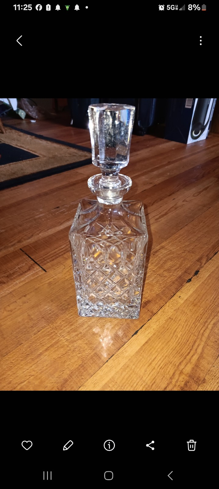 Vintage heavy crystal debentures (lead crystsl)