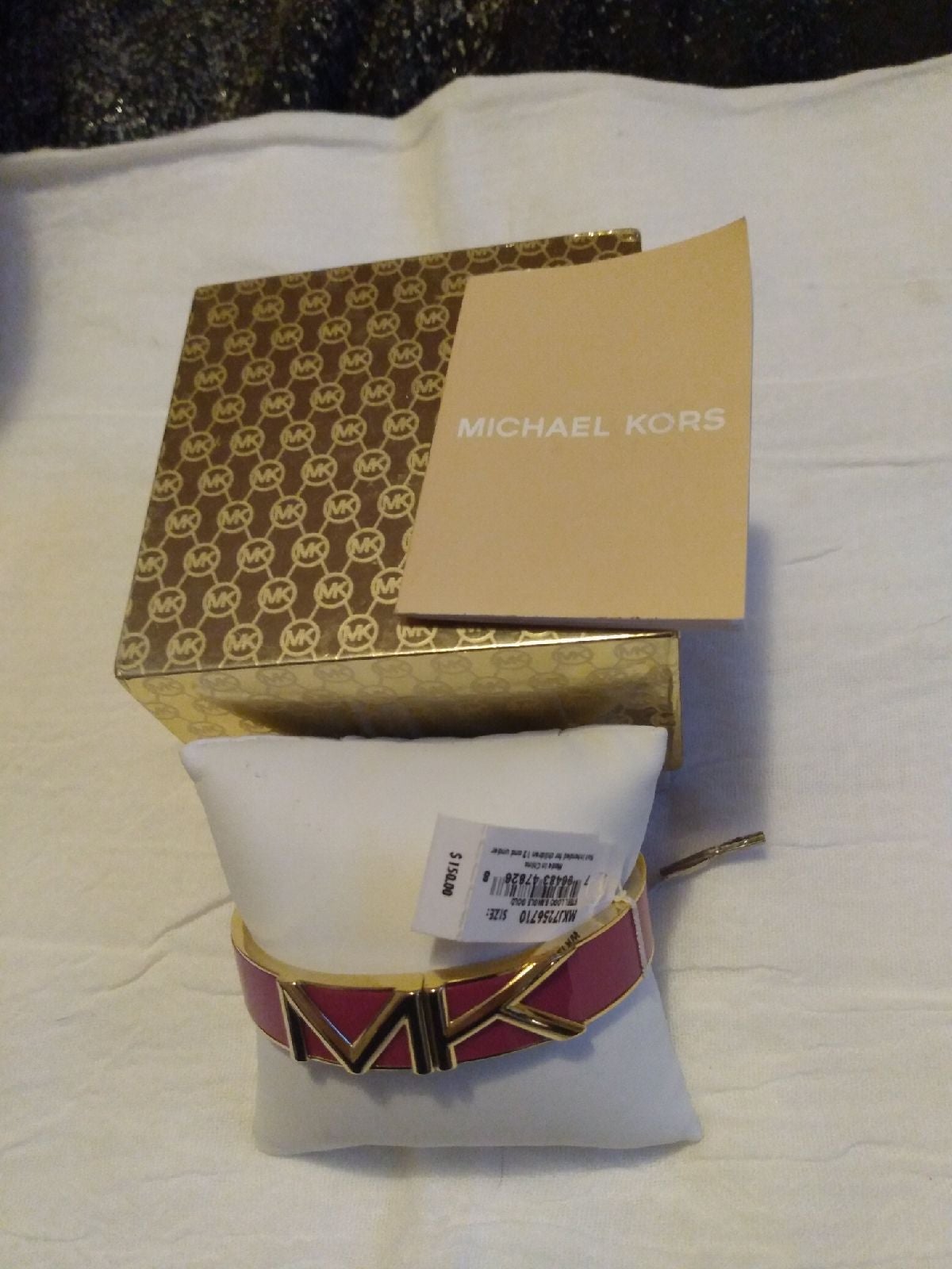 Michael Kors New Pink Logo Bracelet New
