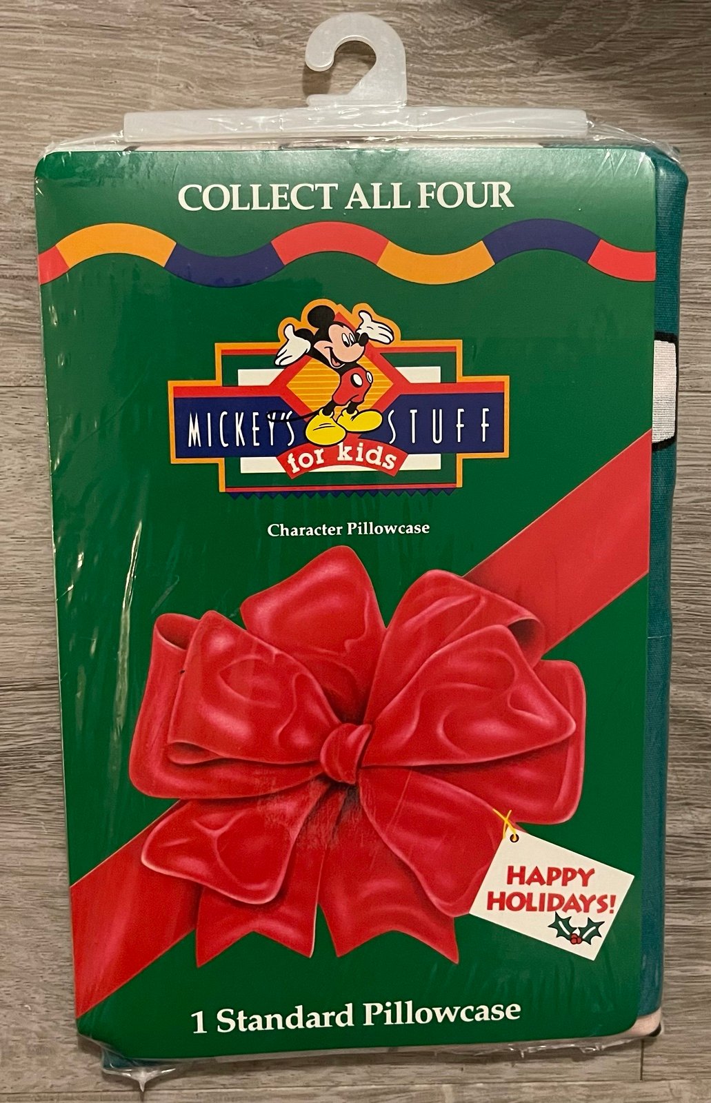 VINTAGE Disney Mickey Mouse Christmas Pillow Case Mickey's Stuff for kids